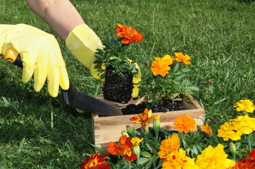 Protective PPE used by gardeners during maintenance work